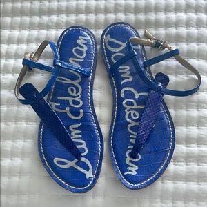 Sam Edelman Vibrant Blue Thong Sandals